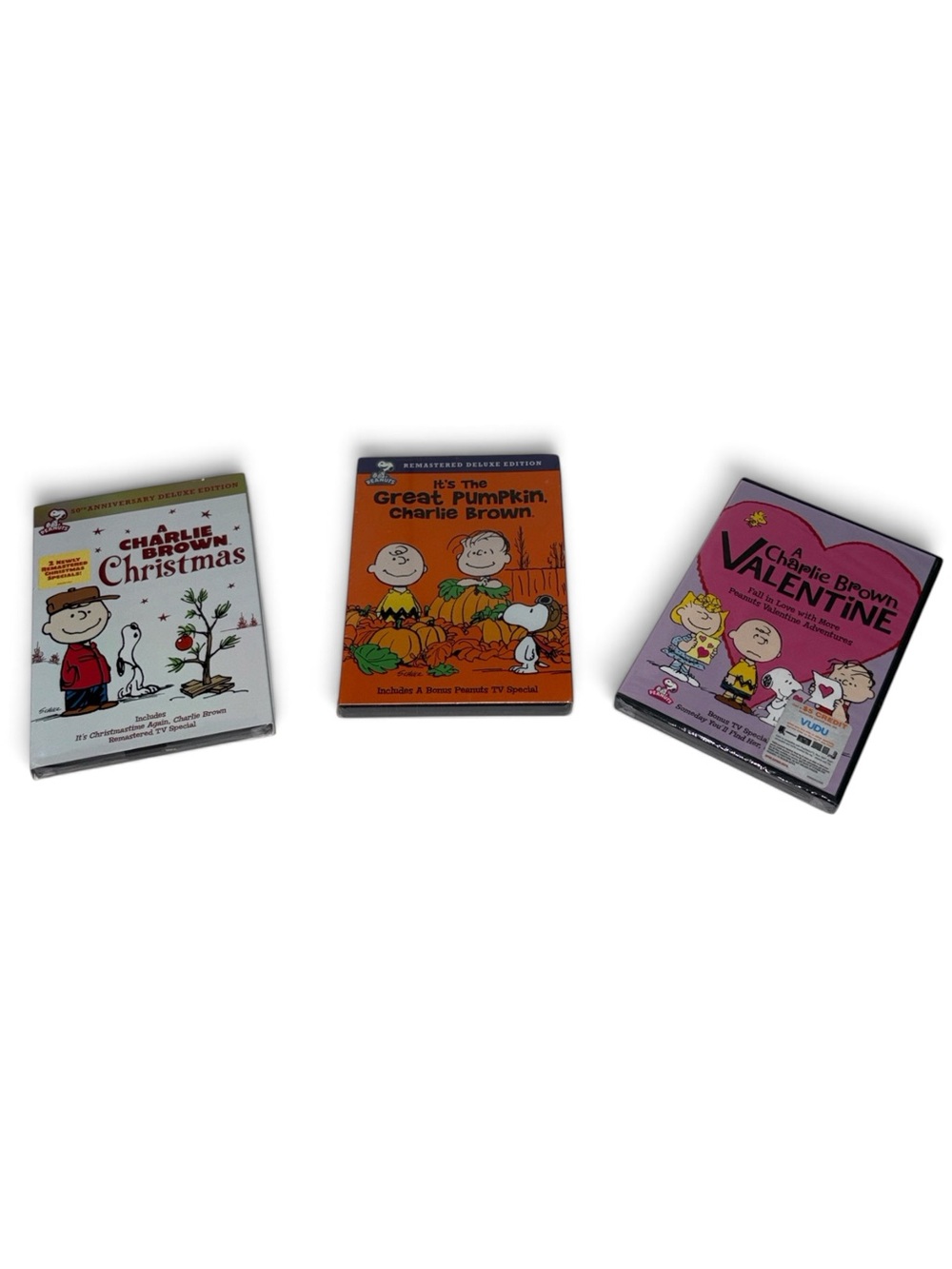 Peanuts Charlie Brown Holiday DVD Set Christmas, Valentines, and Halloween New